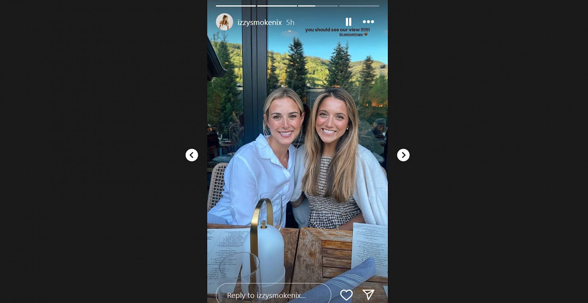 Still from Bo Nix's wife Izzy's Instagram story/@izzysmokenix